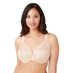 Wacoal Sand Slimline Seamless Minimizer Bra | Embroidered 40D | Nude | 85154